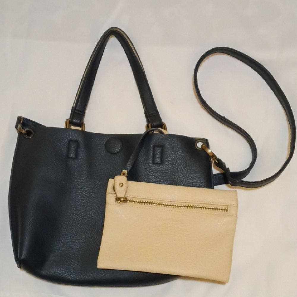 G.H. Bass & Co. Black and Tan Shoulder Bag Duo